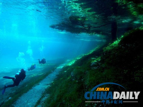 奧地利“水珍珠”:綠湖水下公園