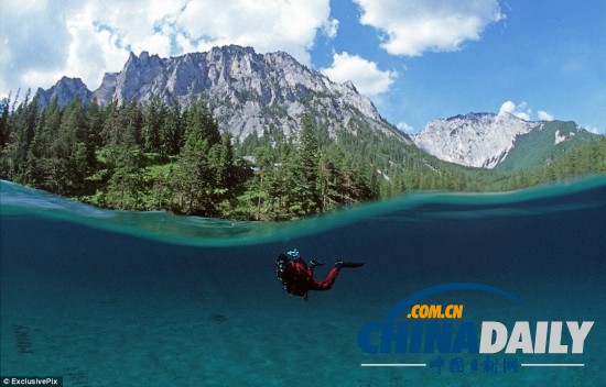 奧地利“水珍珠”:綠湖水下公園