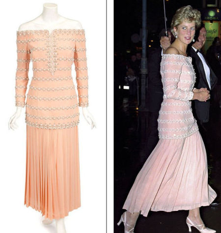 戴安娜王妃5套晚裝禮服拍賣 拍出50萬美元高價