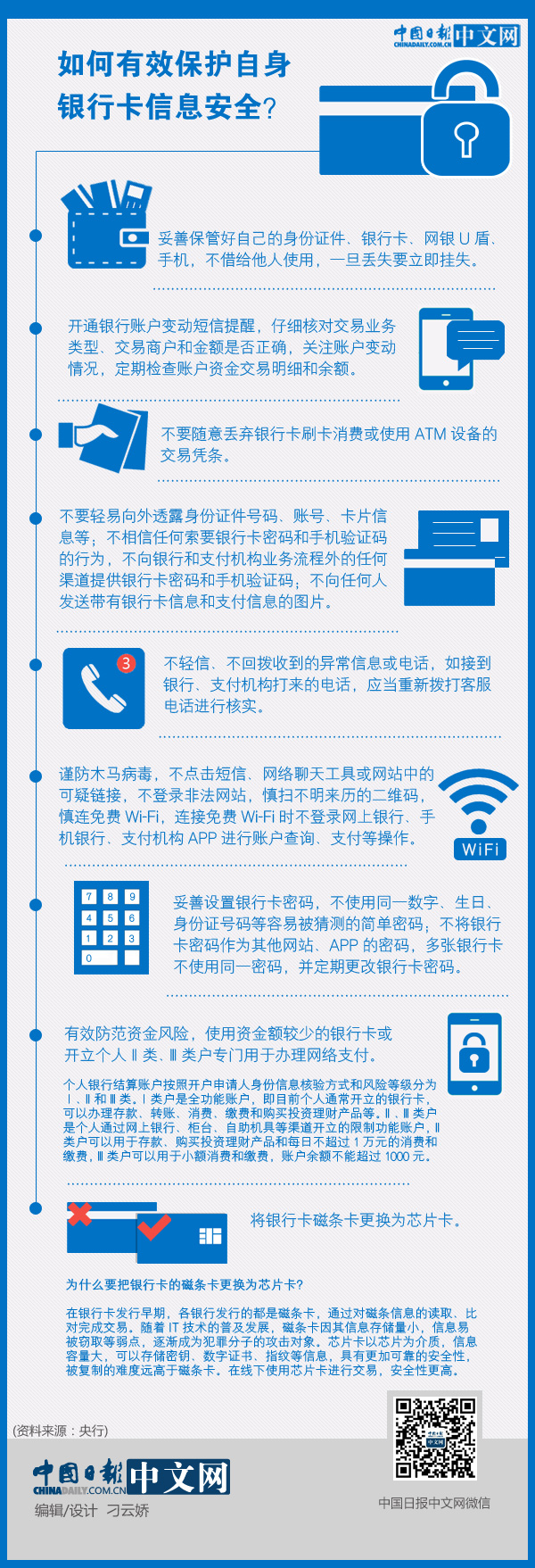 如何有效保護自身銀行卡信息安全？ 一圖看懂