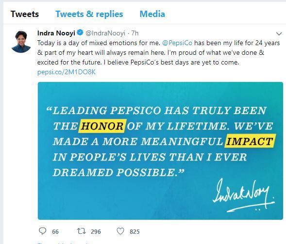 百事印裔女CEO：辭職去做不一樣的事情